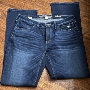 Harley-Davidson Women's Dark Blue curvy boot cut Jeans